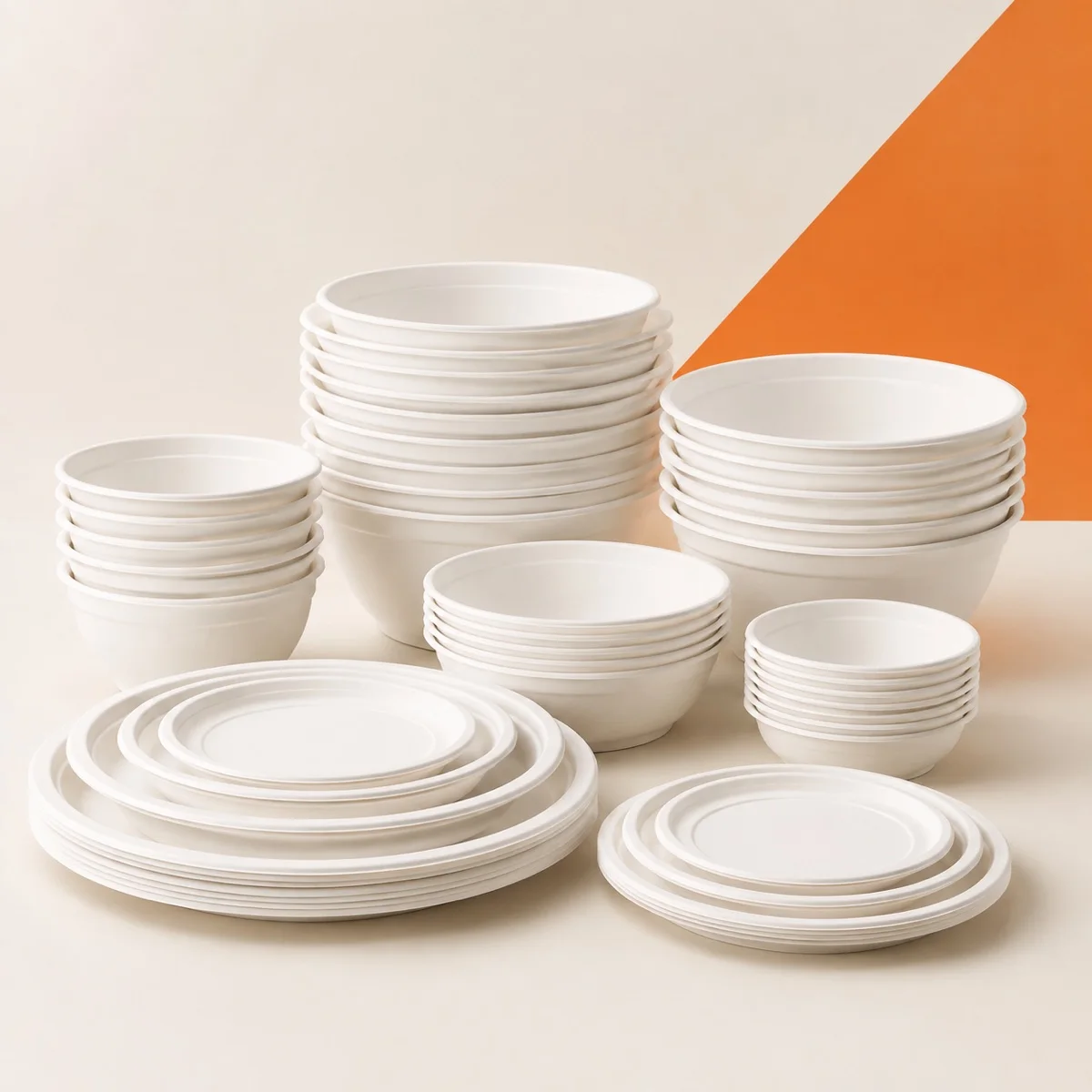 Disposable bowls and plates